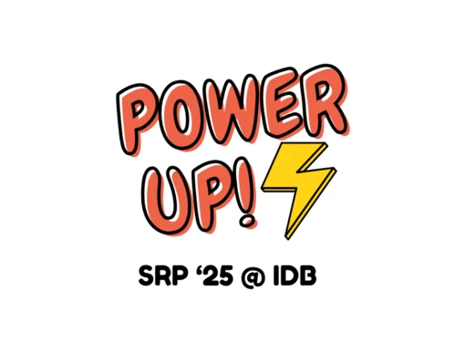 Red bubbly text that reads "Power Up!" with a yellow lightning bolt.