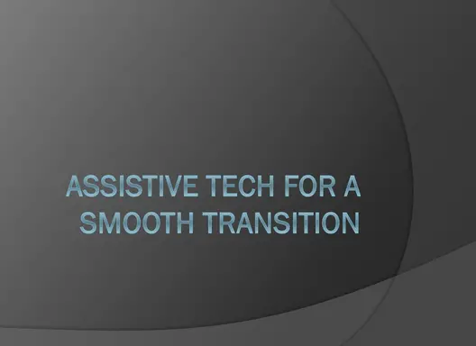 Assistive Tech presentation slide title