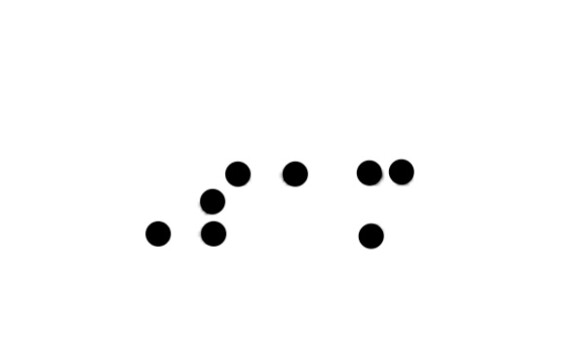 The name Sam in Braille