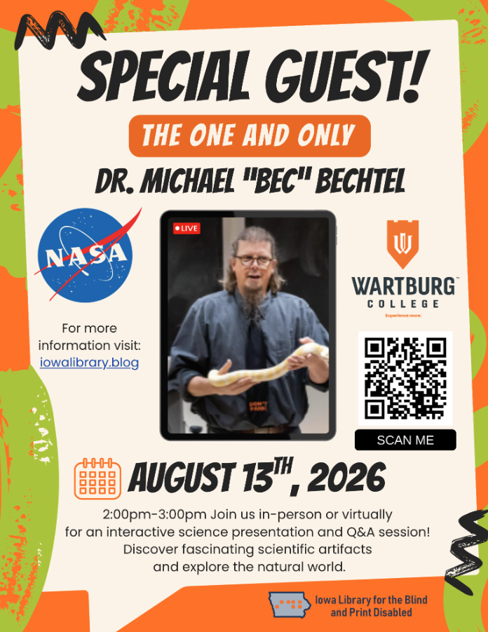 Graphic with information about Dr. Michael Bechtel's presentation: information in event caption